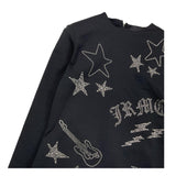 JOHN RICHMOND abito manica lunga tinta unita con brillantini Nero per Bambina RGA25238VE NERO JOHN RICHMOND 