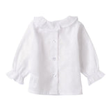 Minibanda Camicia Tinta Unita con Colletto per Neonata 3B700 BIANCO MINIBANDA 