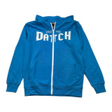 Datch Cobalt Logo Solid Color Zip Up Hoodie For Boys
