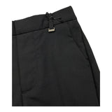 I'M Brian Solid Color Pants With Elastic Waist Black For Newborn