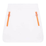 Michael Kors Solid Color Skirt With Logo Elastic Waist White For Girls