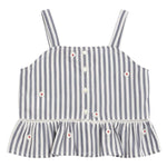 Max&Co. Top Tinta Unita con Fantasia A Righe per Bambina MX0120X BIANCO/BLU MAX&Co. 