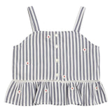 Max&Co. Top Tinta Unita con Fantasia A Righe per Bambina MX0120X BIANCO/BLU MAX&Co. 