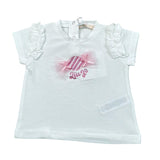 Liu Jo T-Shirt Tinta Unita con Stampa per Neonata HA4078J5003 BIANCO LIU JO 