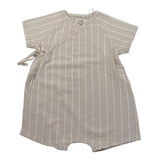 Teddy E Minou Pagliaccetto Mezza Manica Tinta Unita con Fantasia A Righe per Neonata E24TU024L6010 BEIGE TEDDY E MINOU 