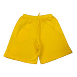 Dsquared2 Solid Color Tracksuit Bermuda Shorts With Elastic Waist Yellow For Boys