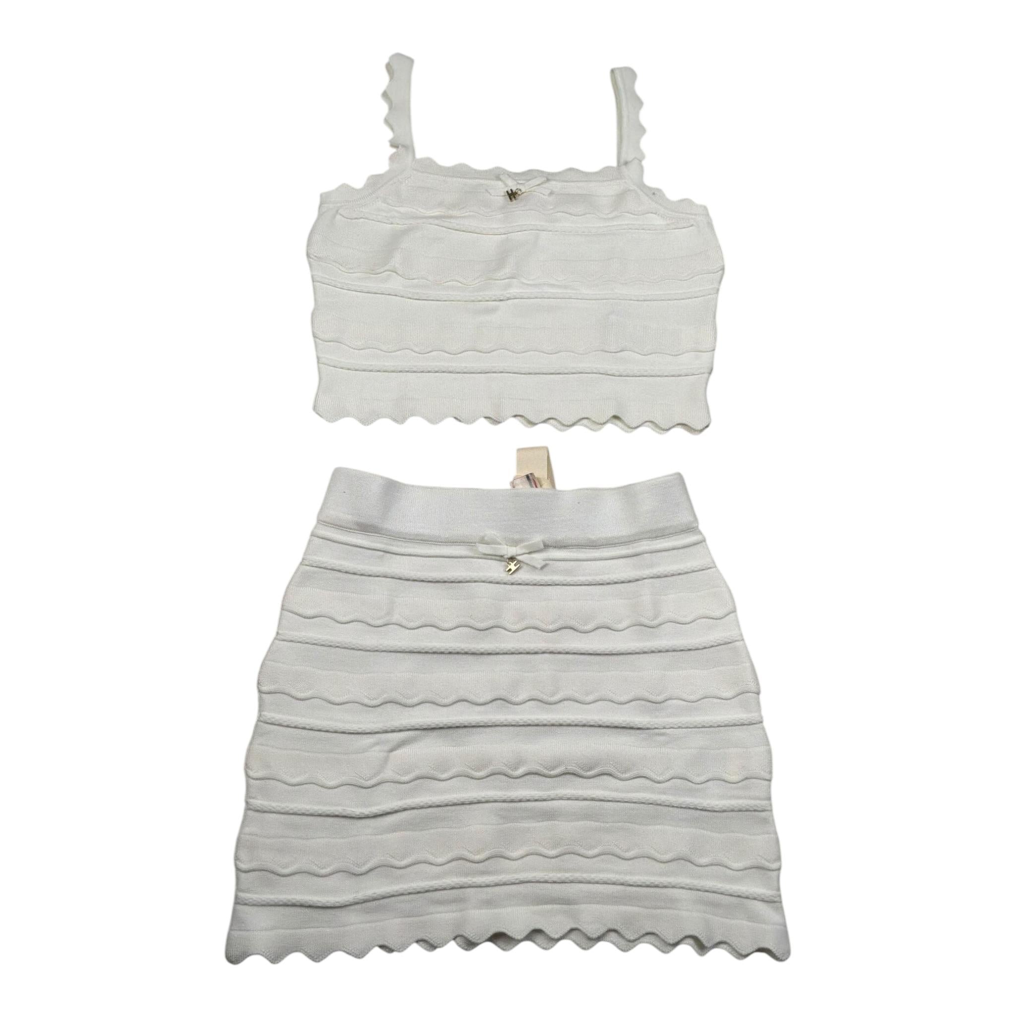 Elisabetta Franchi completo Tinta Unita con Ricami per Bambina EFCM015XX PANNA ELISABETTA FRANCHI 
