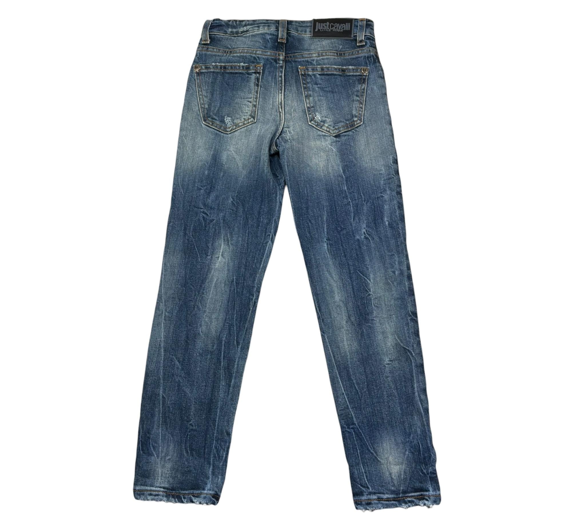 Just Cavalli Jeans Tinta Unita con Girovita Regolabile per Bambino JGP26198JE BLU JUST CAVALLI 