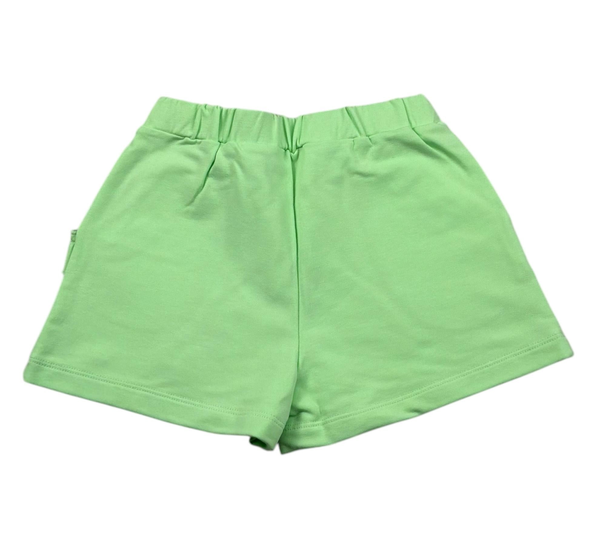 Liu Jo Short Tinta Unita con Logo per Neonata KA5083NX VERDE LIU JO 