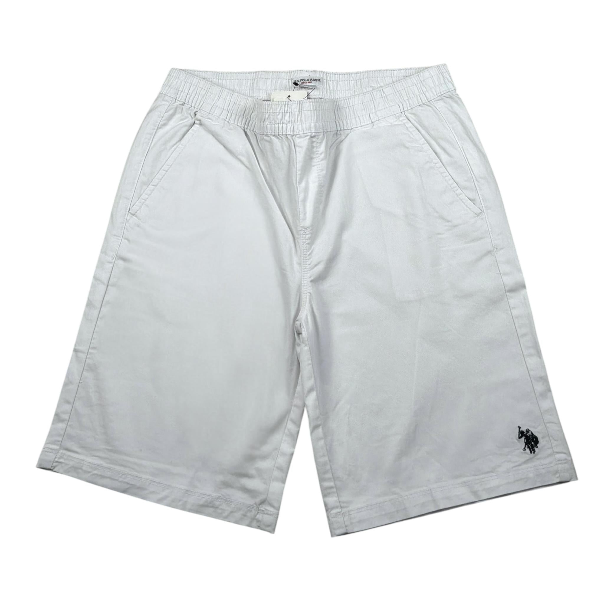 U.S. Polo Assn Bermuda Tinta Unita con Elastico In Vita per Bambino US41557002 BIANCO U.S. POLO ASSN 