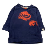 Billy bandit shirt girocollo tinta unita con logo Blu per Neonato V05063 BLU Billy bandit 