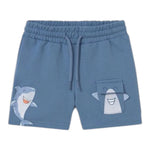 Mayoral Bermuda In Felpa Tinta Unita con Stampe per Neonato 1242X BLU MAYORAL 