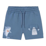 Mayoral Bermuda In Felpa Tinta Unita con Stampe per Neonato 1242X BLU MAYORAL 