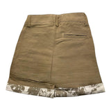 Cesare Paciotti Solid Color Bermuda Shorts With Adjustable Waist Beige For Newborn