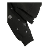 Chiara Ferragni Solid Color Crewneck Sweatshirt With Glitter Black For Girls