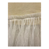 Caffe' D'Orzo Solid Color Crew Neck T-Shirt With Gold Tulle For Girls
