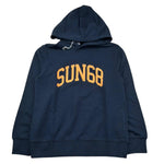 Sun68 Felpa Chiusa con Cappuccio Tinta Unita con Logo per Bambina F34332 BLU SUN68 