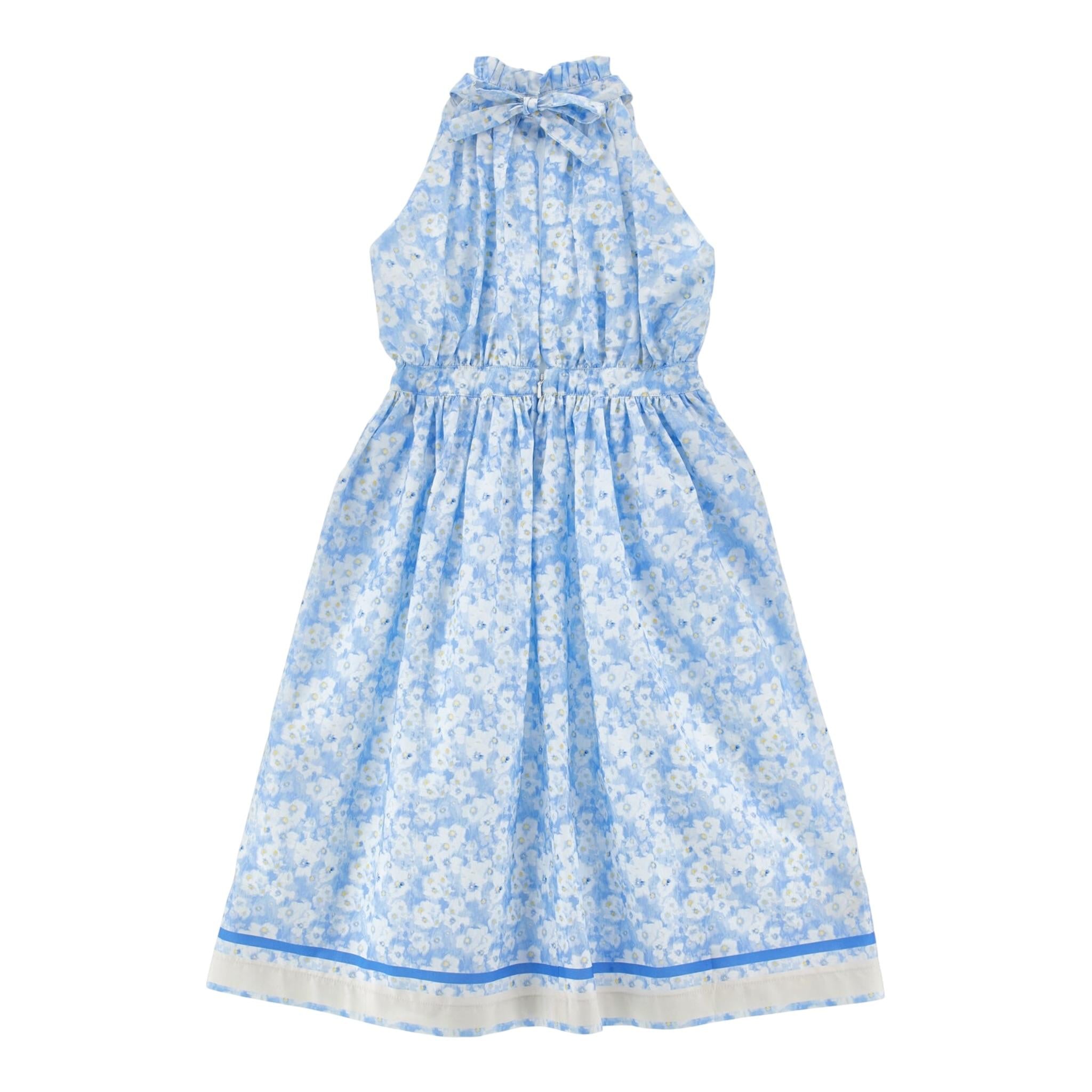 Philosophy Abito Tinta Unita con Fantasia Fiori per Bambina I1E909 AZZURRO PHILOSOPHY 