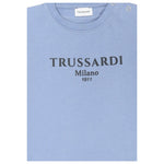 Trussardi T-Shirt Girocollo Tinta Unita con Stampa per Neonato TIP25011TSXX AZZURRO TRUSSARDI 