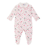 Chiara Long Sleeve Onesie Solid Color With Stars And Eyes Prints White For Newborn