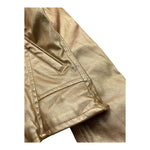 Freedomday Giubbino Ecopelle Tinta Unita con Zip per Bambina JDJD ORO FREEDOMDAY 
