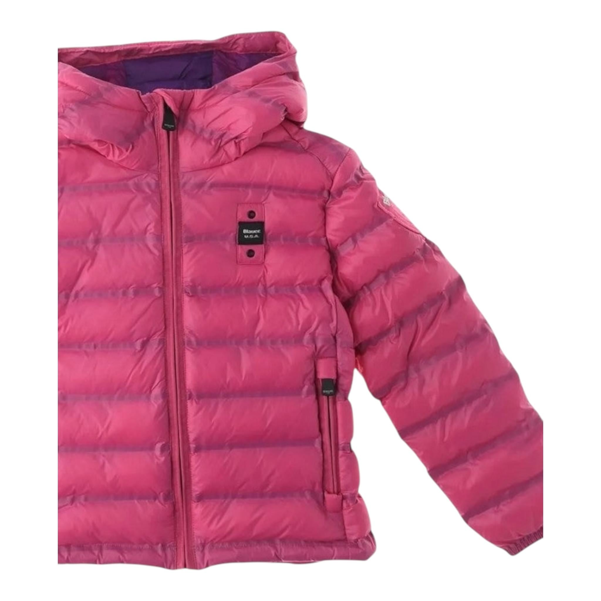 Blauer Giubbino Tinta Unita con Zip E Cappuccio per Bambina 24BLGC02368 ROSA BLAUER 