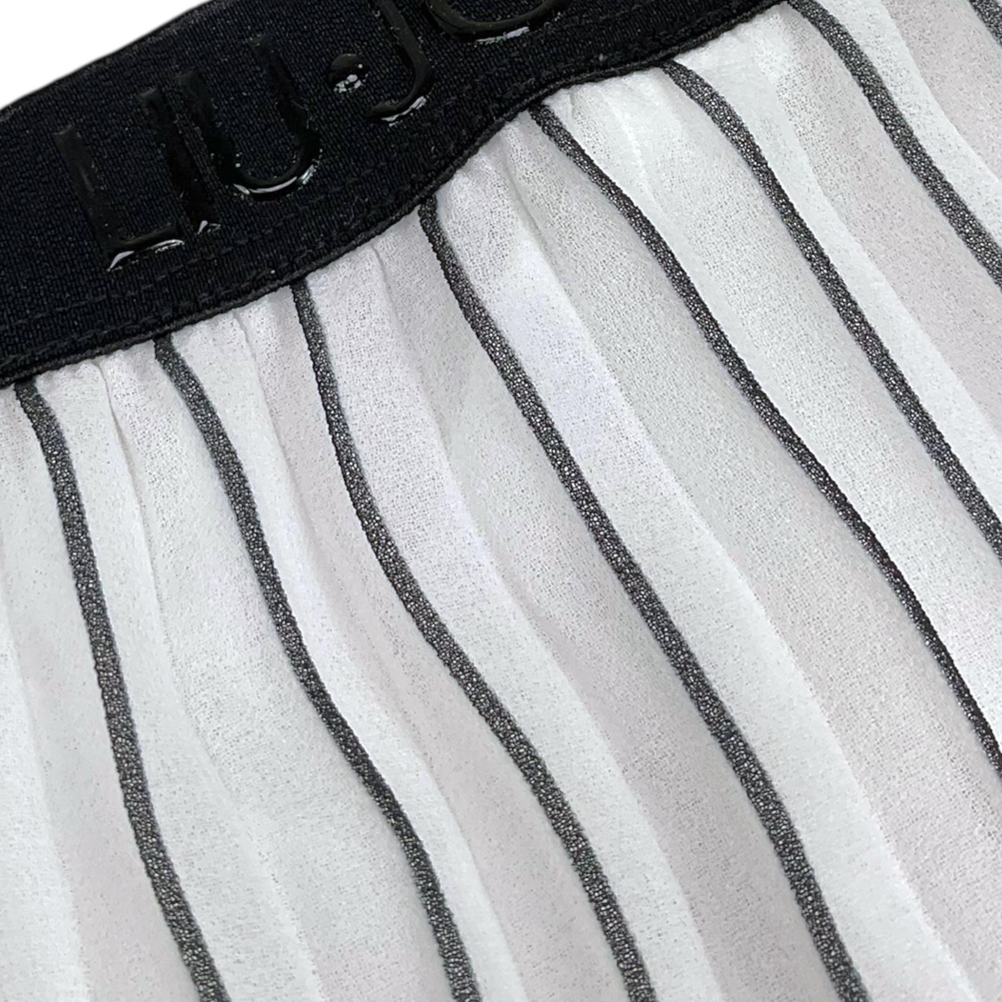 Liu Jo Pantalone Tinta Unita con Fantasia A Righe per Bambina GA5071 BIANCO LIU JO 