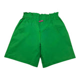 Nanan Solid Color Shorts with Elastic Waist Green for Girls