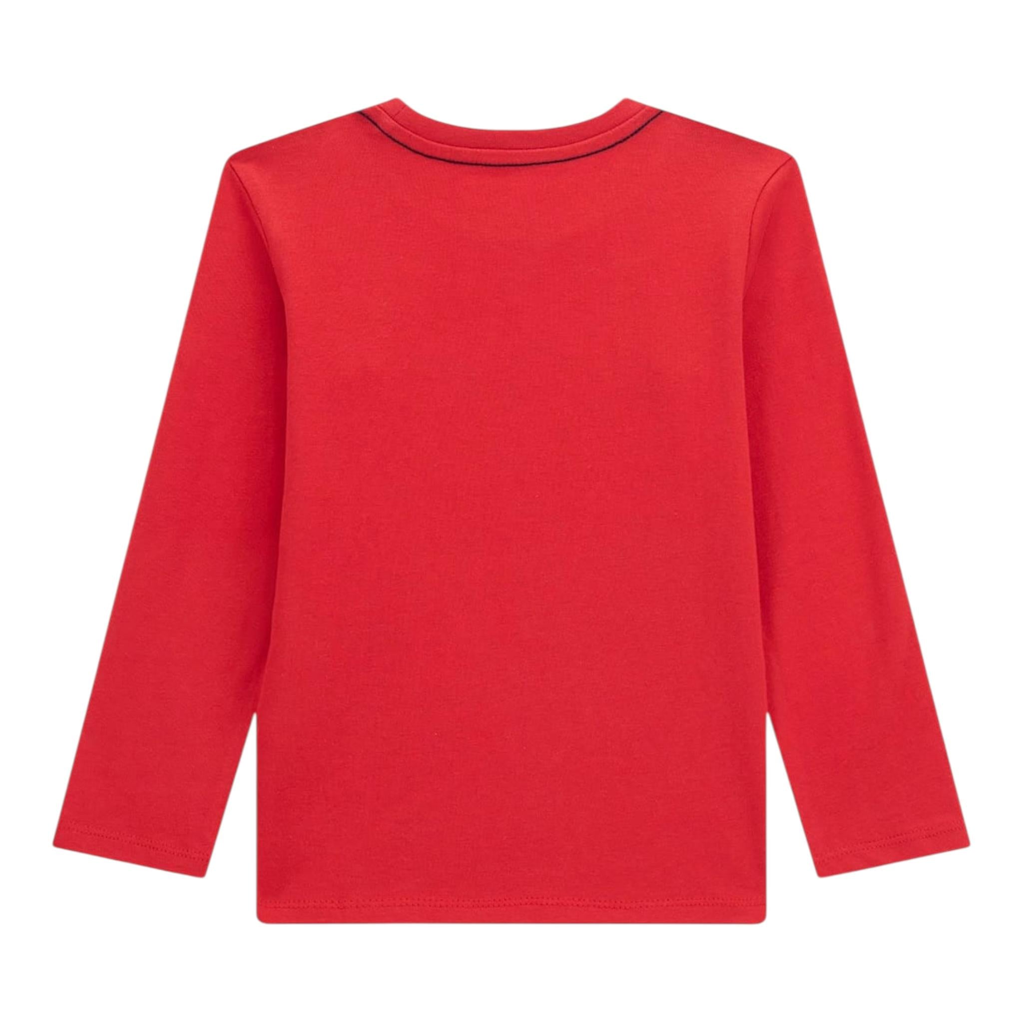 Guess Shirt Girocollo Tinta Unita con Stampa per Neonato N841I24K8HM0 ROSSO GUESS 