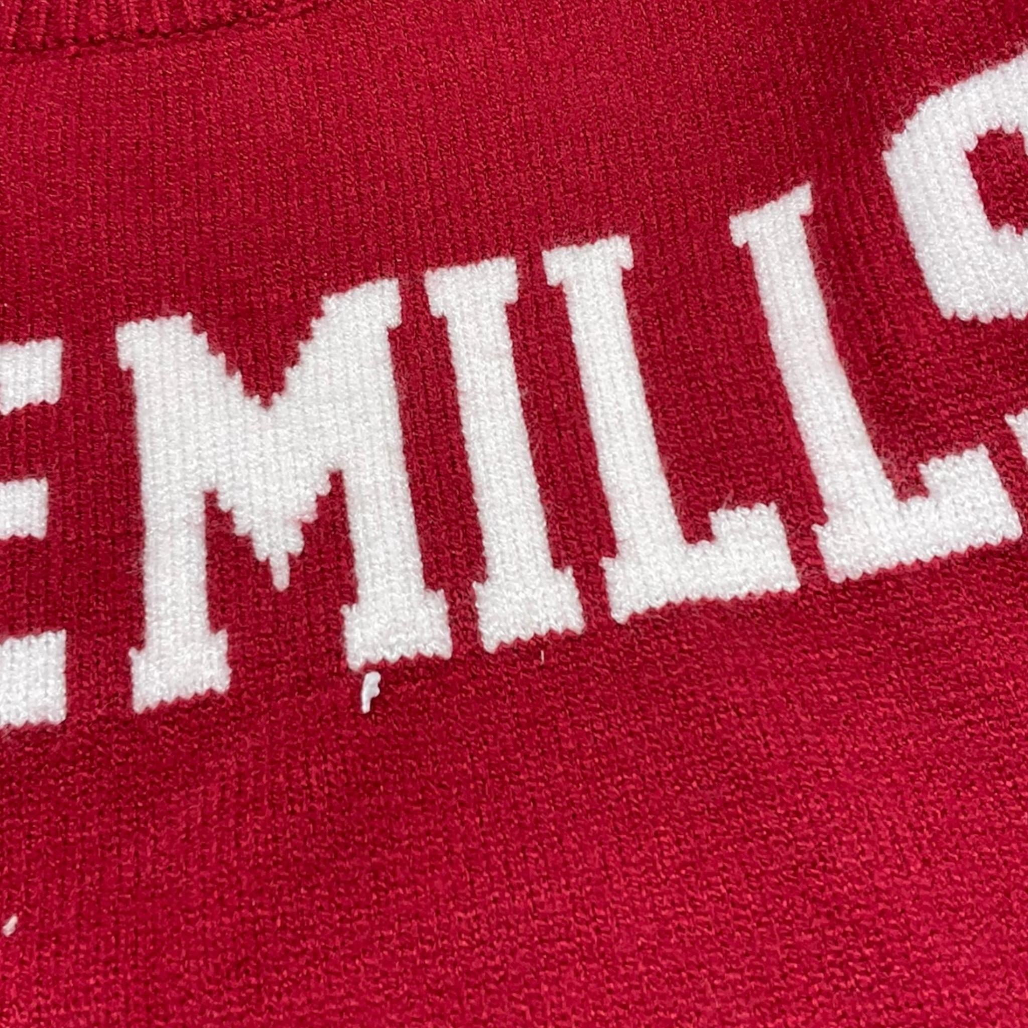 NEVER TOO maglia girocollo tinta unita con stampa Rosso per Bambino NT2143RX ROSSO NEVER TOO 