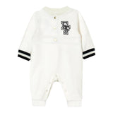 ELISABETTA FRANCHI tutina manica lunga tinta unita con logo Panna per Neonata ENTU116 PANNA ELISABETTA FRANCHI 