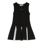 TWINSET abito tinta unita giromanica Nero per Bambina 242GJ2011 NERO TWINSET 