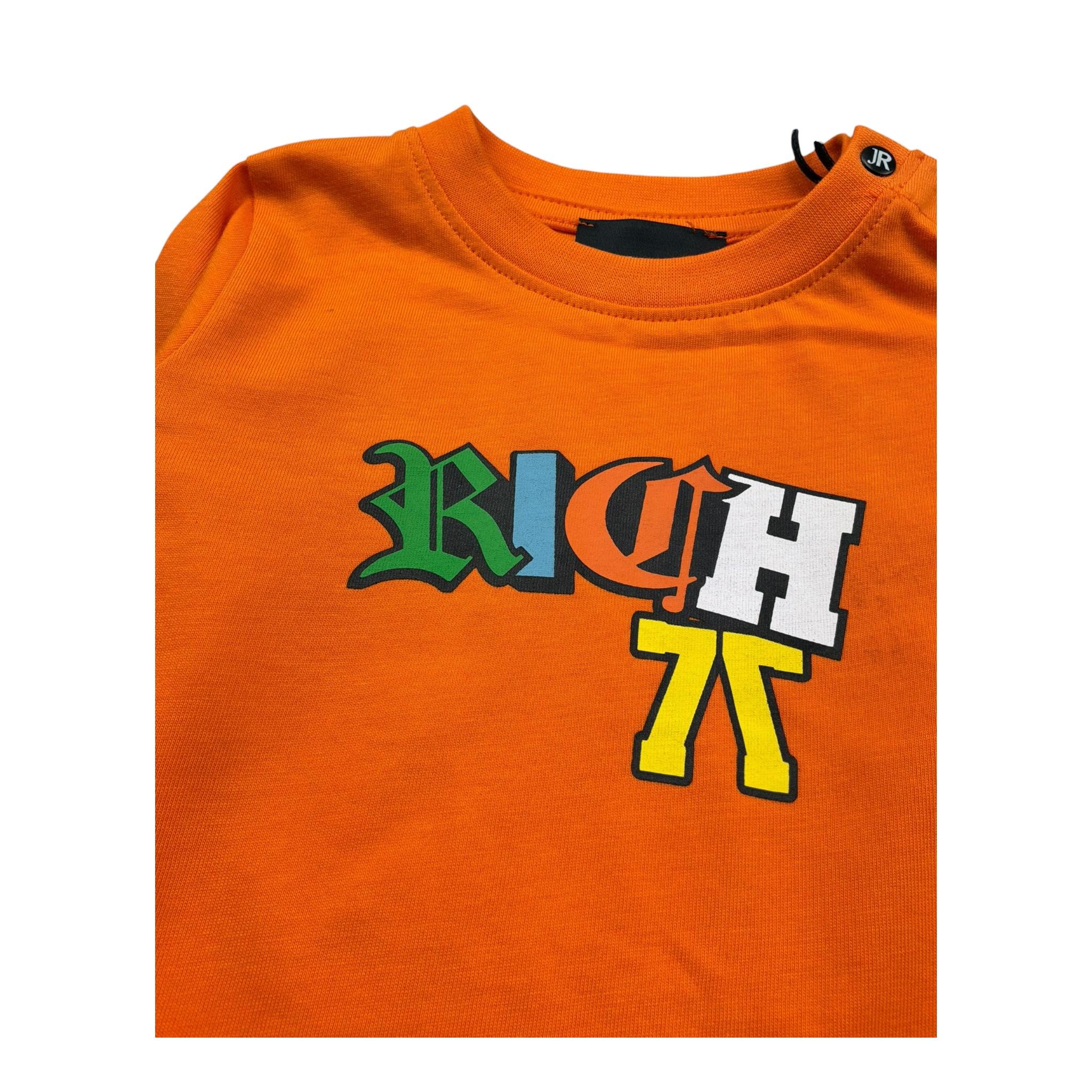 John Richmond Shirt Girocollo Tinta Unita con Logo per Neonato RIP26105TS ARANCIONE JOHN RICHMOND 