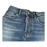 Dsquared2 Jeans Tinta Unita con 5 Tasche per Bambino DQ2252X BLU DSQUARED2 