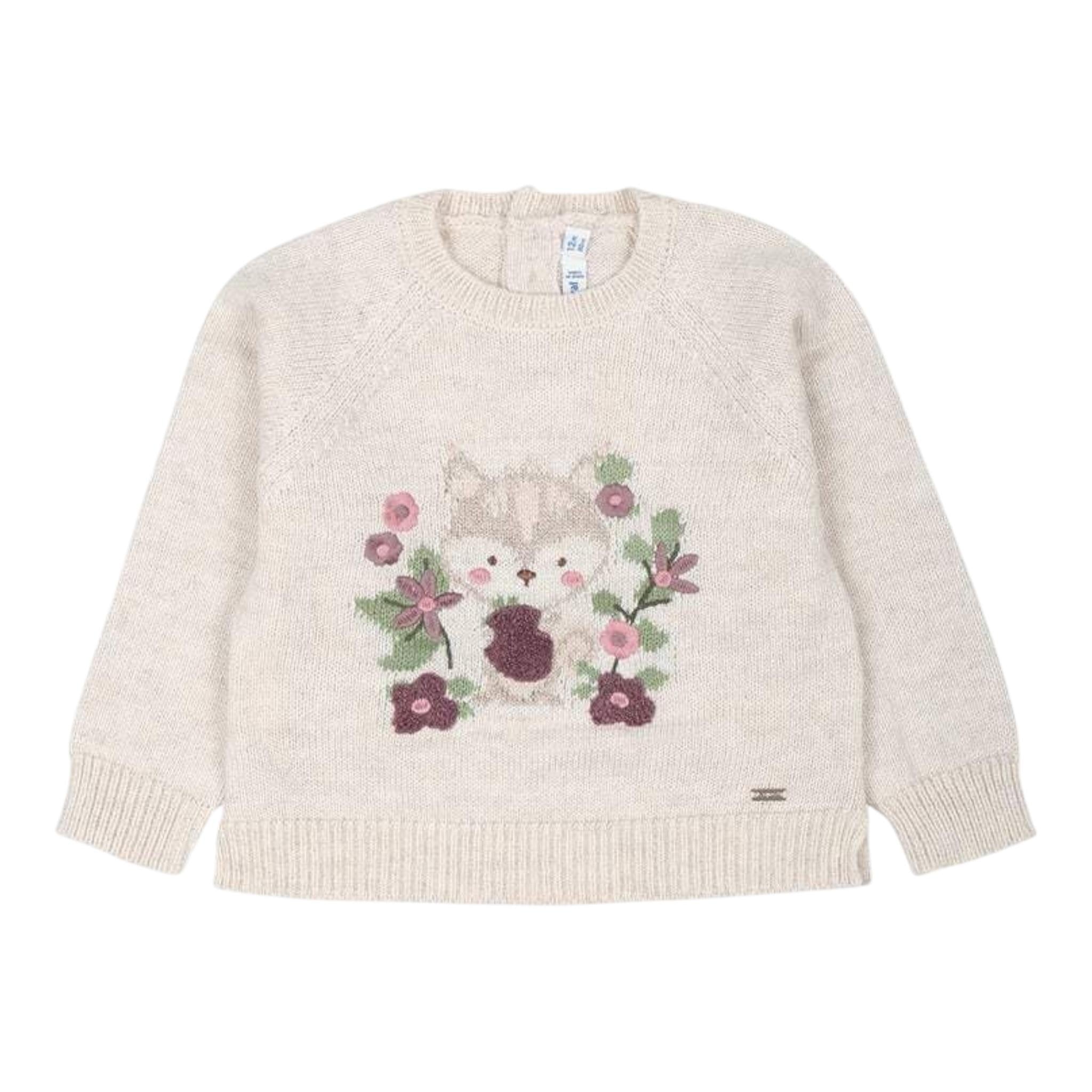 MAYORAL maglia tinta unita con stampa Beige per Neonata 23233 BEIGE MAYORAL 