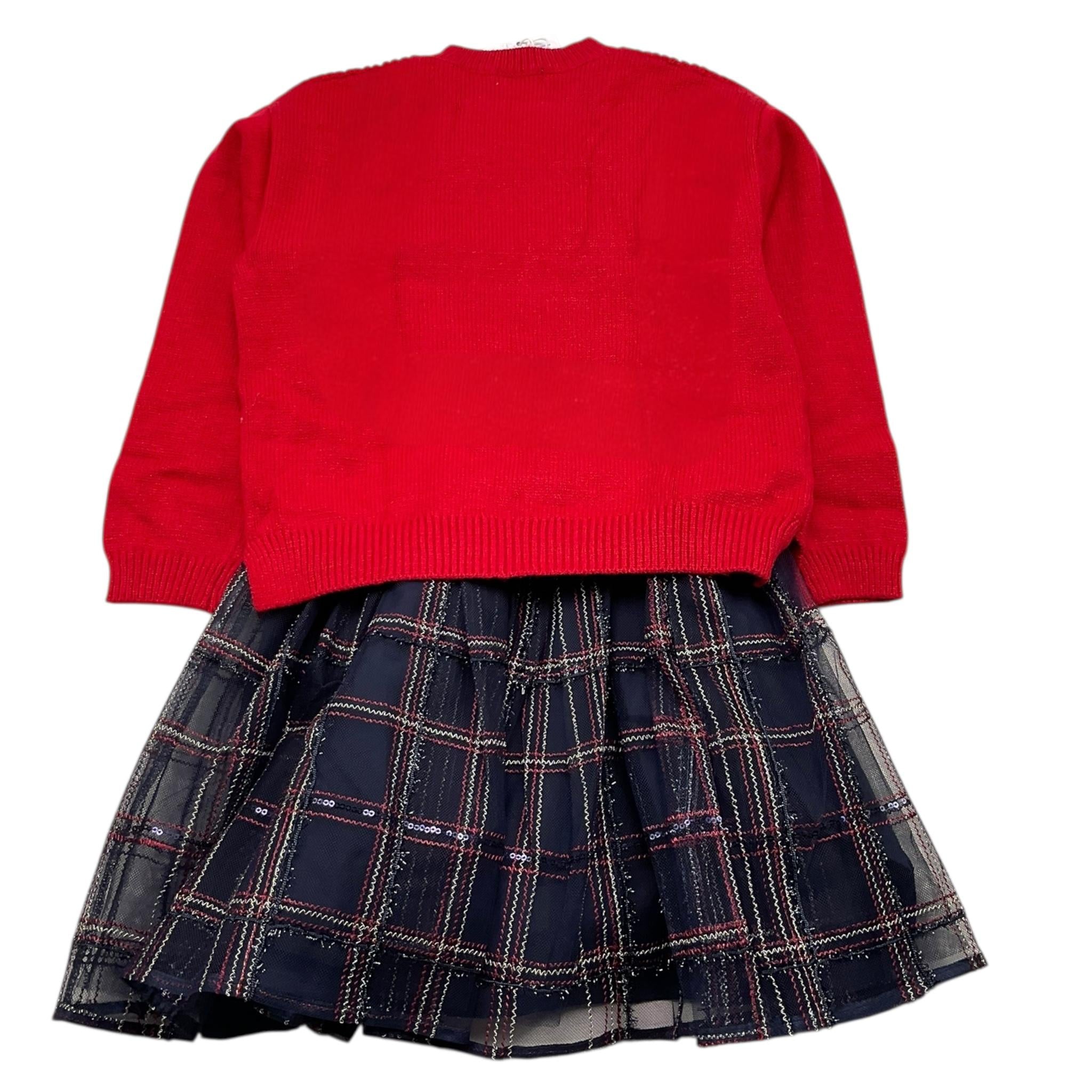 MAYORAL set abito maglia-abito bicolore  Rosso/blu  per Bambina 4912X ROSSO/BLU MAYORAL 