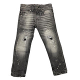 Cianotic Jeans Solid Color With Adjustable Waist Black For Boys