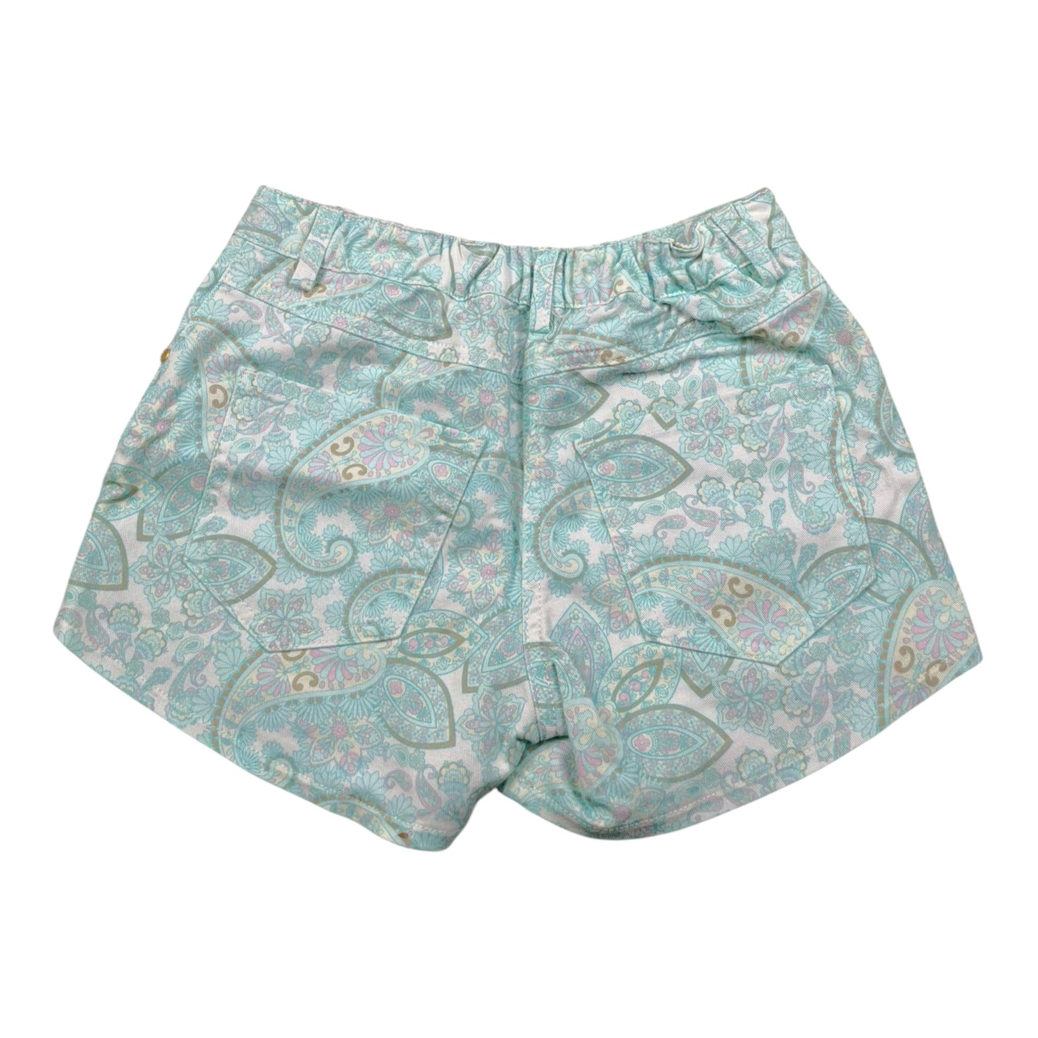 Lu Lu By Miss Grant Short tinta unita con Fantasia Verde Acqua per Bambina LL3638 VERDE ACQUA LU LU BY MISS GRANT 