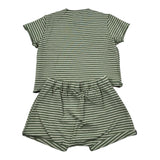 Teddy E Minou Completo 2 Pezzi T-Shirt-Bermuda Tinta Unita per Neonato E25CP074M1031 VERDE TEDDY E MINOU 