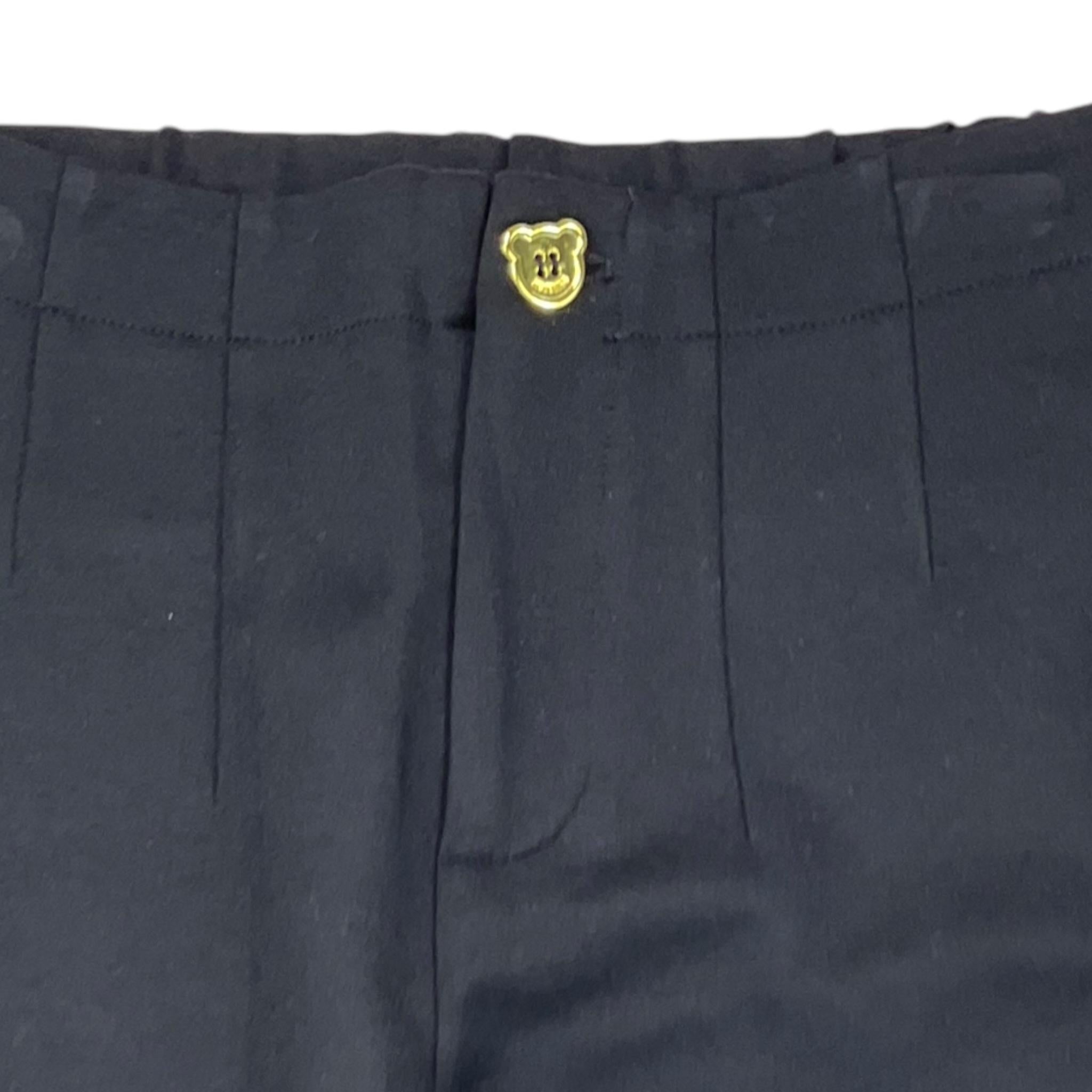 MOSCHINO pantalone tinta unita con bottone Nero per Bambina HDP06O NERO MOSCHINO 