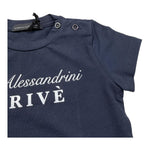 Daniele Alessandrini T-Shirt Girocollo Tinta Unita con Logo per Neonato 1296M0904 BLU DANIELE ALESSANDRINI 