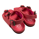 Gallucci Solid Color Sandals With Buckle Closure Pink For Girls