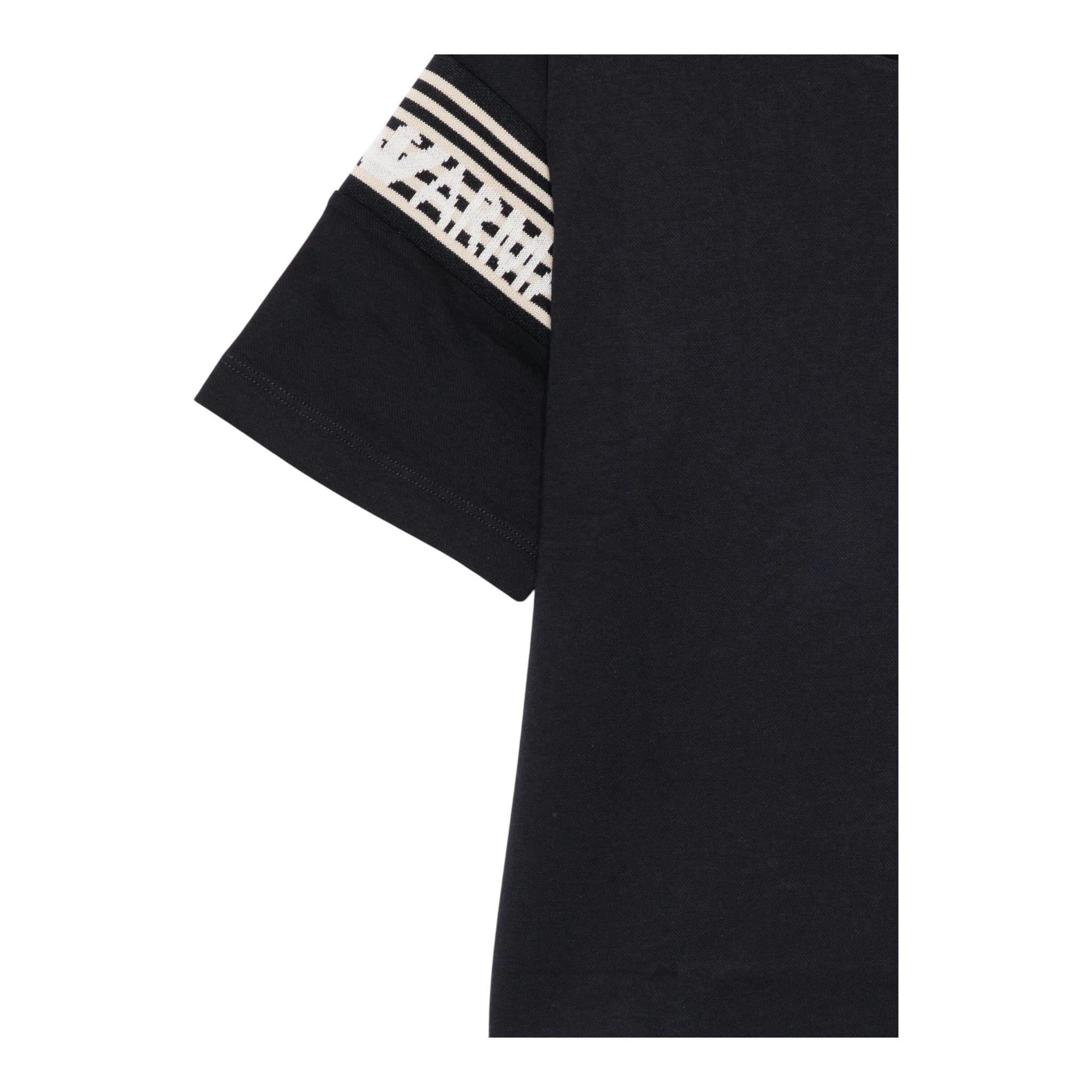 Emporio Armani T-Shirt Girocollo Tinta Unita con Logo per Bambino EB000121 BLU EMPORIO ARMANI 