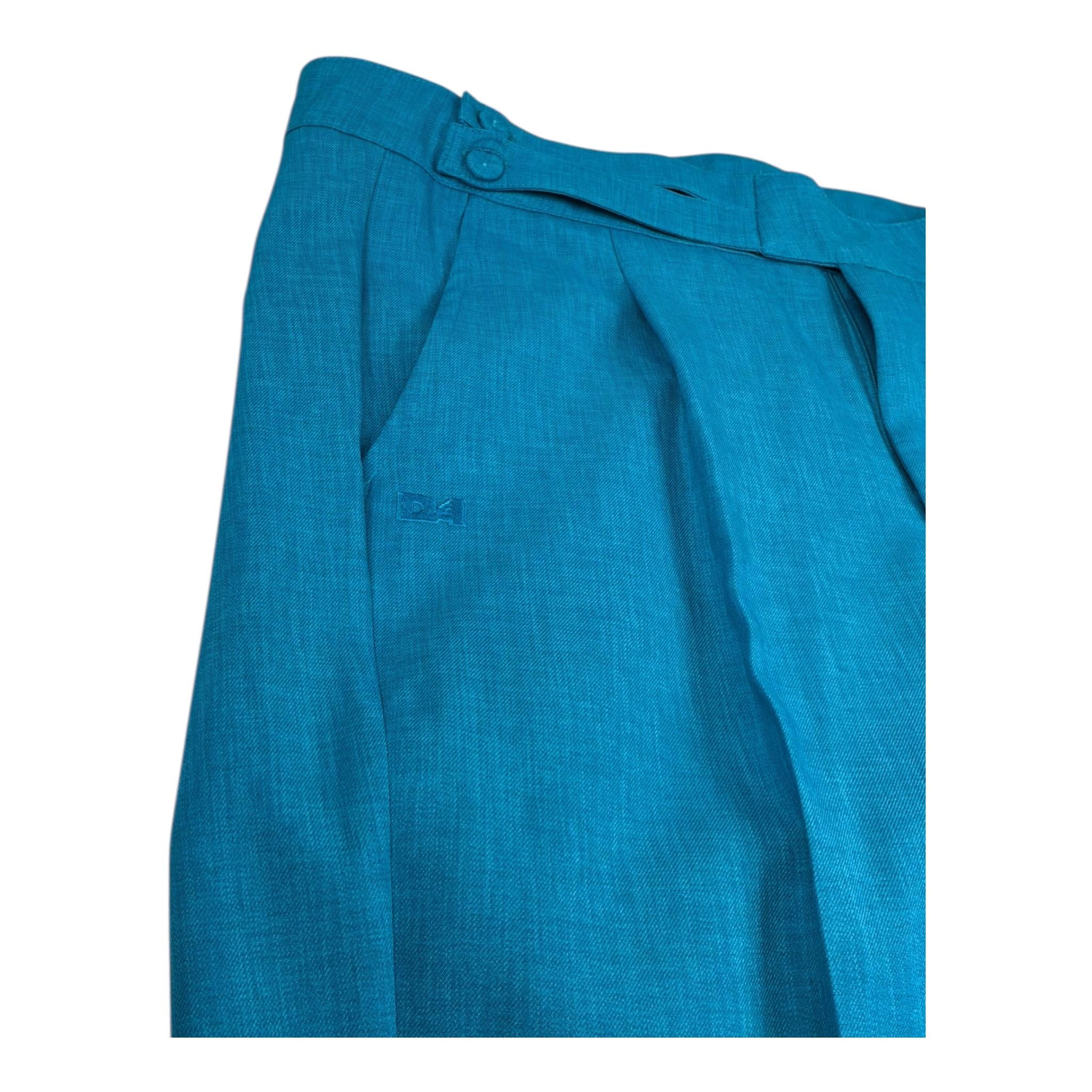 Daniele Alessandrini Pantalone Tinta Unita con Girovita Regolabile per Bambino 1235P00149 PETROLIO DANIELE ALESSANDRINI 