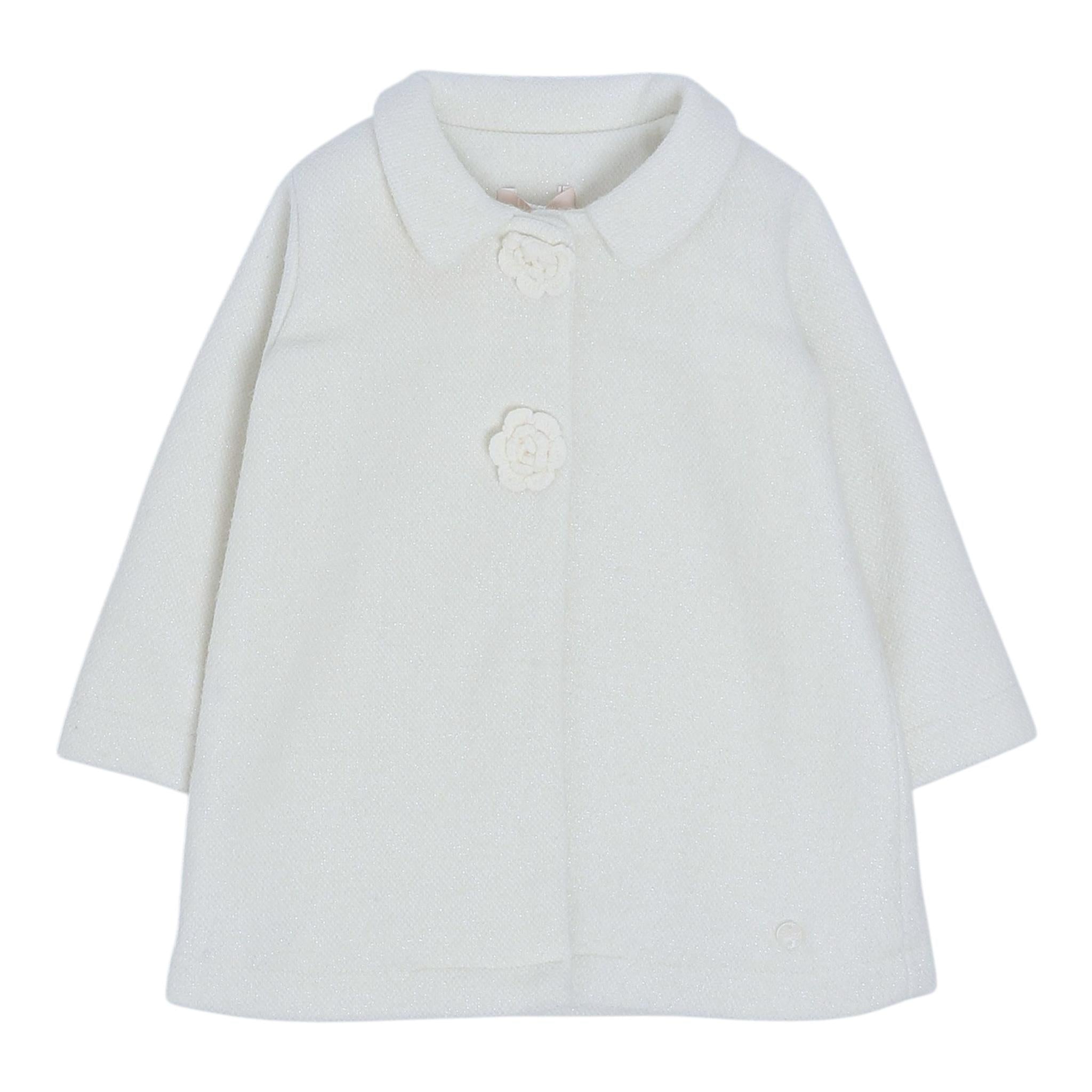 LIU JO cappotto tinta unita con ricami Panna per Neonata HF4016 PANNA LIU JO 