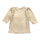 Name.It Shirt Crew Neck Solid Color With Beige Print For Baby Girl