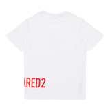 DSQUARED2 t-shirts girocollo tinta unita con stampa in contrasto Bianco per Bambino DQ2537XX BIANCO DSQUARED2 