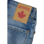 Dsquared2 Bermuda In Denim Tinta Unita per Bambino DQ1477 BLU DSQUARED2 