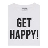 Moschino T-Shirt Girocollo Tinta Unita con Stampe per Bambino HDM06U BIANCO MOSCHINO 