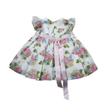 Aletta Abito Cerimonia Tinta Unita con Fantasia per Neonata HR23540 PANNA ALETTA 